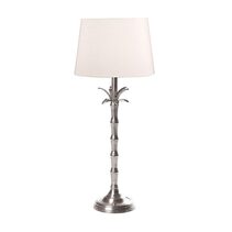 Bahama Table Lamp Silver Small With Shade - ELANK60416116AS