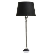 Crawford Table Lamp Silver With Black Shade - ELPIM56984AS