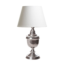 Sheffield Table Lamp Antique Silver With Shade - ELPIM58269AS