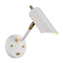 Quinto 1 Light Wall Light White / Aged Brass - QUINTO1-WAB