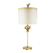 Trellis Table Lamp Putty Patina & Silver Leaf - FB-TRELLIS-TL