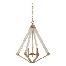 View Point 3 Light Pendant Chandelier Weathred Brass - QZ/VIEWPOINT/S