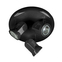 Triple Pan Spotlight 240V GU10 Black - SH-P3-BL