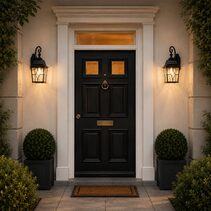 Lead Light Wall Lantern Silver / Grey - F1642-SB