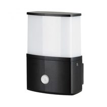 Modern 10W LED Outdoor Wall Light With PIR Sensor Black / Warm White - LHS5102-BL