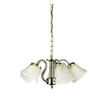 Laila 5 Light Pendant Frosted Glass/Satin Nickel - ML61205SN
