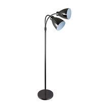 Retro 2 Light Flexible Neck Floor Lamp Gunmetal - OL91206GM