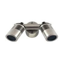 Euro Twin Wall Spot 240V Retro Stainless Steel - ETWS/R/SS