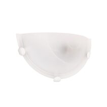 Remo 1 Light Alabaster Glass Wall Light White - OL41340WH