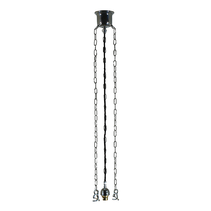 Standard 3 Chain Suspension With Black Cloth Cord Chrome - 3016001