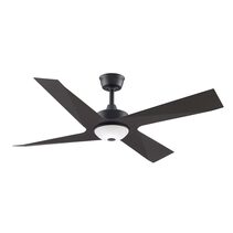 Modn-4 52" AC Ceiling Fan with 12W Dimmable LED Light Black / Warm White - FM22BL + LM22BL