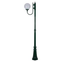 Lisbon 25cm Sphere Curved Arm Tall Post Light Green - 15725