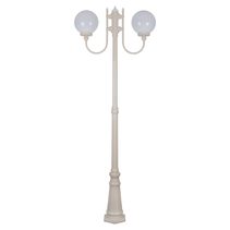 Lisbon Twin 25cm Sphere Curved Arms Tall Post Light Beige - 15734