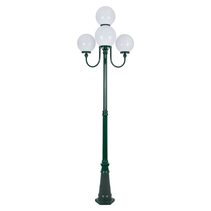 Lisbon Four 25cm Spheres Curved Arms Tall Post Light Green - 15773