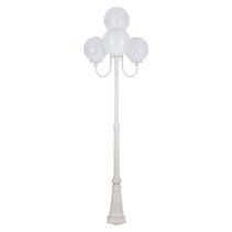 Lisbon Four 30cm Spheres Curved Arms Tall Post Light Beige - 15776