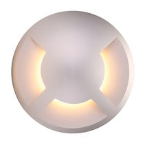 Deka 3 Watt 12V Round Three-Way LED Deck/Inground Light Anodised Aluminium / White - 19432+19459