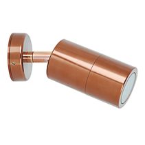 Shadow 240V GU10 Single Adjustable Wall Pillar Light Copper - 49044