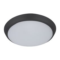 Solar 15 Watt Slimline Dimmable Round LED Ceiling Light Black / Tri Colour - 20939