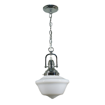 Paramount Chain Pendant Chrome With 9" Victorian Schoolhouse Glass - 1000702