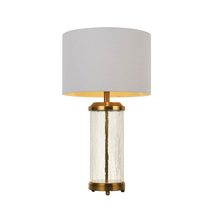 Chris 1 Light Table Lamp Antique Brass / White - CHRIS TL-ABWH