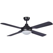 Discovery AC 52" Ceiling Fan with 15W Dimmable LED Light Matt Black / Tri-Colour - MDF1343M