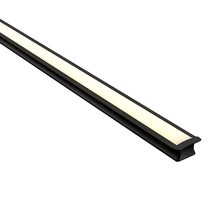 Recessed or Surface Mounted 1 Meter 25x16mm Winged Aluminium LED Profile Black - HV9695-2515-BLK