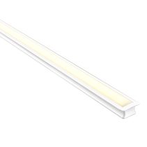 Recessed or Surface Mounted 3 Meter 25x16mm Winged Aluminium LED Profile White - HV9695-2515-WHT-3M