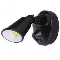 Defender 10W LED Single Exterior Security Light Matt Black / Tri-Colour - MLXD3451M