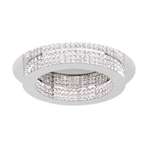 Principe 44W Dimmable LED Oyster Light Chrome & Crystal / Warm White - 39402