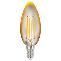 Filament Amber Candle LED 4W E14 Dimmable / Warm White - LCAN4WCSESWWDA