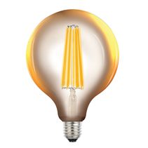 Filament Amber Spherical G125 LED 8W E27 Dimmable / Warm White - LG1258WES22DA