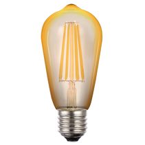 Filament Amber ST64 LED 8W E27 Dimmable / Warm White - LST648WES22DA
