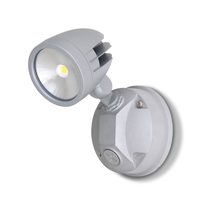 Single Head 9W LED Exterior Spotlight Silver / Daylight - AT9130/SIL