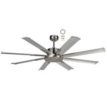 Albatross Mini DC 65" Brushed Nickel Ceiling Fan with Remote - MAF168BR