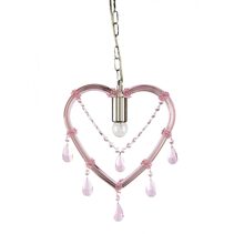 Cuore 1 Light Pendant Pink - CUORE-PNK