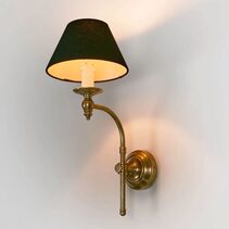 Soho Curved Wall Light With Shade Antique Brass - ELPIM50002AB