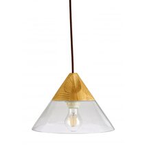 Insta 1 Light Pendant Clear / Wood - INSTA270-CL