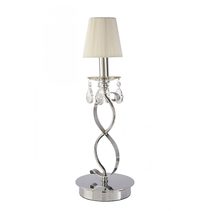 Bella 1 Light Table Lamp Crystal / White - BELLA 1T/L
