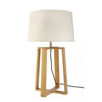 Sweden 1 Light Table Lamp Wood / Beige - SWEDEN TL WOOD