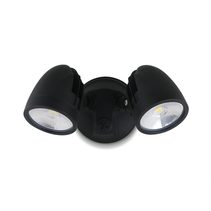 Twin Head 19W LED Exterior Spotlight Black / Daylight - AT9132/BLK