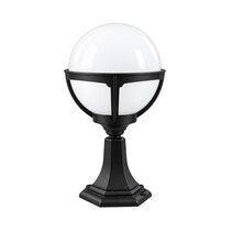 Baco 1 Light Pillar Mount Light Black / Opal - BACO-PM-25