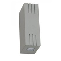 Fora 6W Up/Down LED Wall Pillar Light Silver - FORA-2L SIL