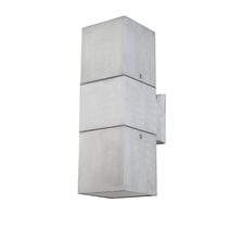 Liat 240V GU10 Up/Down Wall Pillar Light Aluminium - LIAT-2-PA