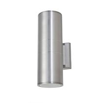 Lino 240V E27 Up/Down Wall Pillar Light Aluminium - LINO-2-PA