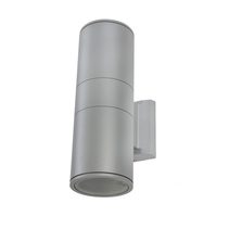 Lino 240V E27 Up/Down Wall Pillar Light Silver - LINO-2-SSIL