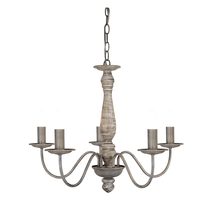 Quincy 5 Light Pendant Silver / Grey - R9235-GY