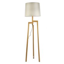 Tripod 1 Light Floor Lamp Wood / Beige - TRIPOD-F/L WOOD