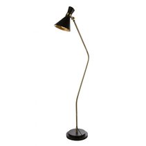 Volta 1 Light Floor Lamp Black / Bronze - VOLTA-FL-BLK/BRZ