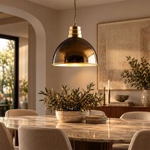 Ohio 1 Light Tall Dome Pendant Brass - ZAF11088BR