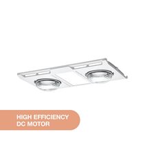 Profile Panel DC 2 3-in-1 High Performance Heater Fan Exhaust with 12W Tricolour LED Light - MBHN2LW